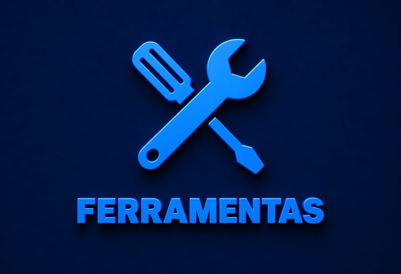 Ilustração 3D de chave inglesa e chave de fenda azuis — categoria Ferramentas